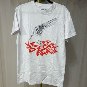 Never Broke Again Graphic T-Shirt | Skeleton Print | Size M | NWOT